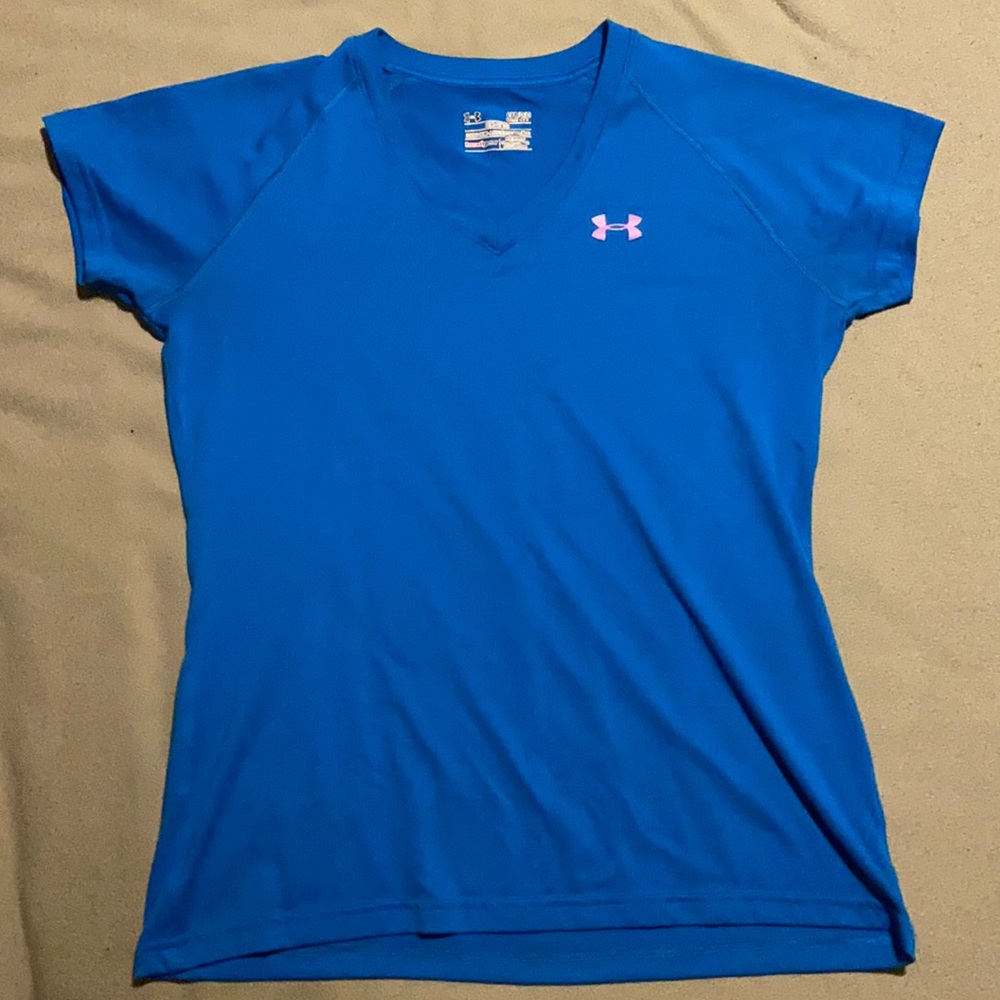 Under Armor Heat gear  Size- SM Color- Blue